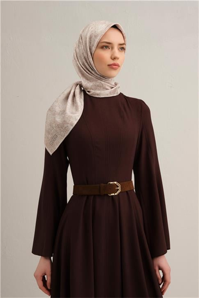 Armine Soyut Desenli Saf İpek Twill Eşarp 9311D 82