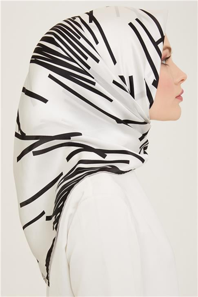 Armine Soyut Desenli Sura İpek Eşarp 24Ya9158 51