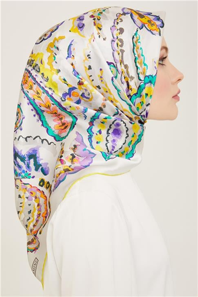 Armine Soyut Desenli Sura İpek Eşarp 24Ya9131 83 83