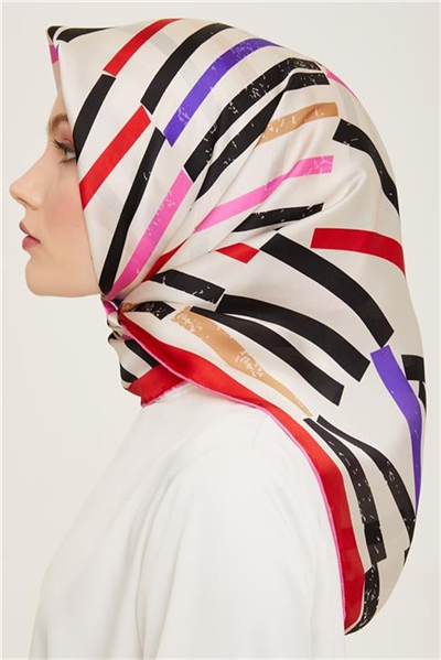 Armine Soyut Desenli Sura İpek Eşarp 24Ya9102 52 08