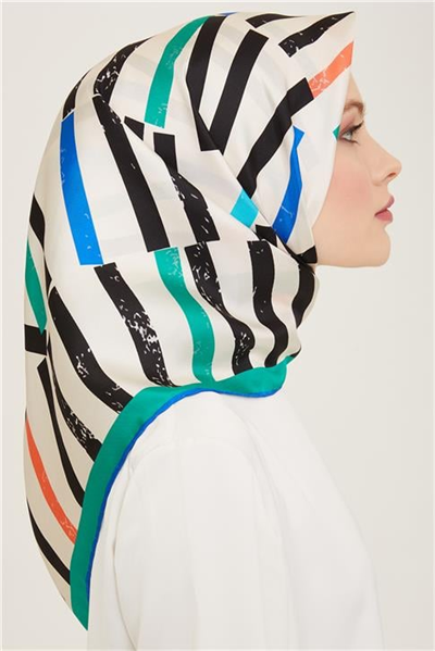 Armine Soyut Desenli Sura İpek Eşarp 24Ya9102 52 82