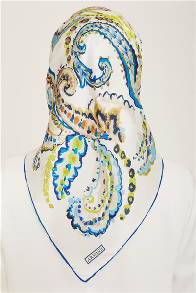 Armine Soyut Desenli Sura İpek Eşarp 24Ya9131 83 80