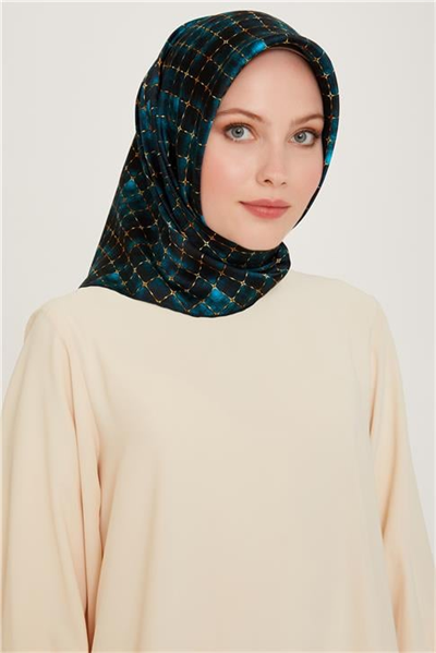 Armine Soyut Desenli Sura Saf İpek Eşarp 9259D 84