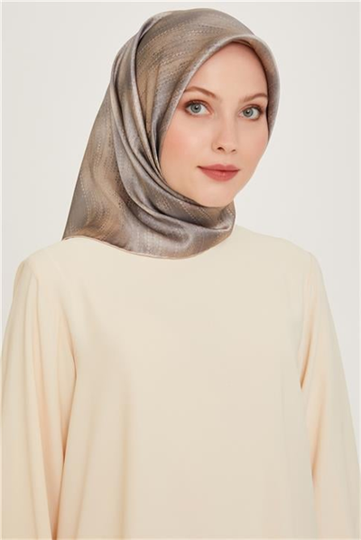 Armine Soyut Desenli Sura Saf İpek Eşarp 9221D 86