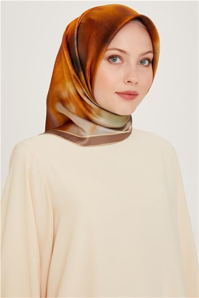 Armine Soyut Desenli Sura Saf İpek Eşarp 9233D 31