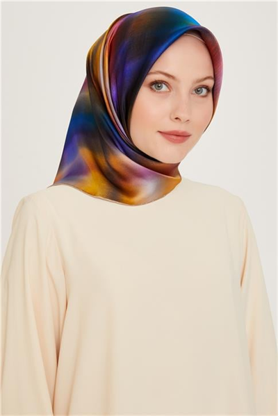 Armine Soyut Desenli Sura Saf İpek Eşarp 9229D 33