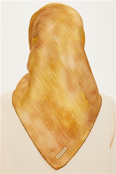 Armine Soyut Desenli Sura Saf İpek Eşarp 9221D 33