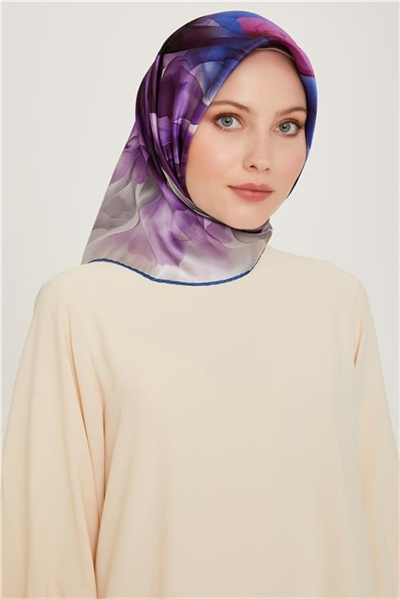 Armine Soyut Desenli Sura Saf İpek Eşarp 9244D 15 10