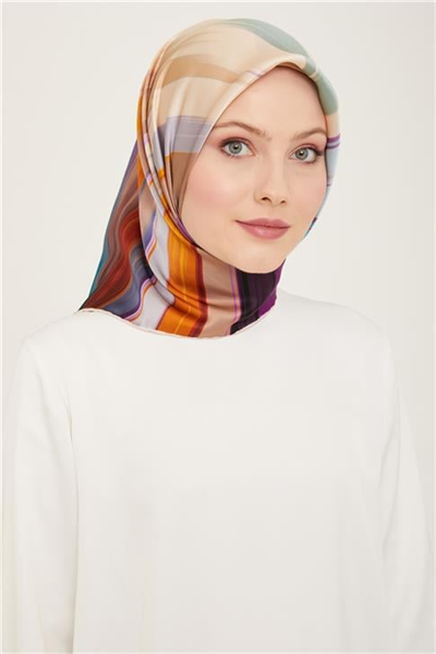 Armine Soyut Desenli Twill İpek Eşarp 24Ya9131 52 80