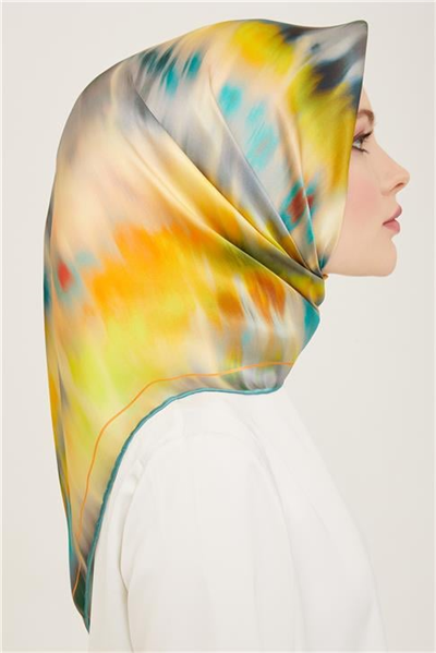 Armine Soyut Desenli Twill İpek Eşarp 24Ya9136 36 82
