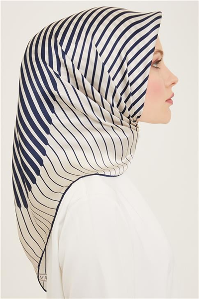 Armine Soyut Desenli Twill İpek Eşarp 24Ya9158 01