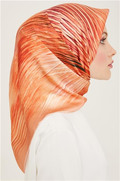 Armine Soyut Desenli Twill İpek Eşarp 24Ya9143 7 55