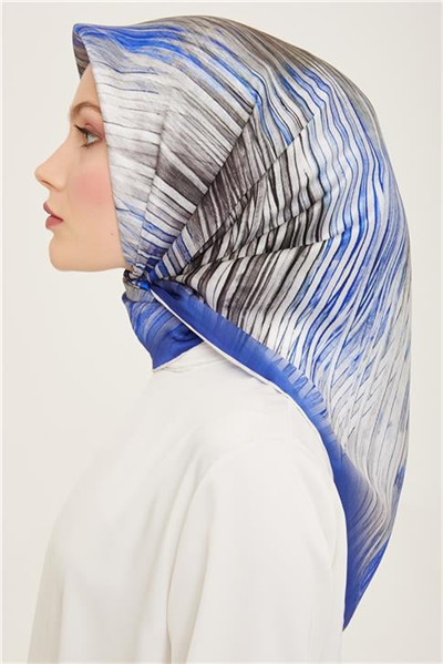 Armine Soyut Desenli Twill İpek Eşarp 24Ya9143 7 80