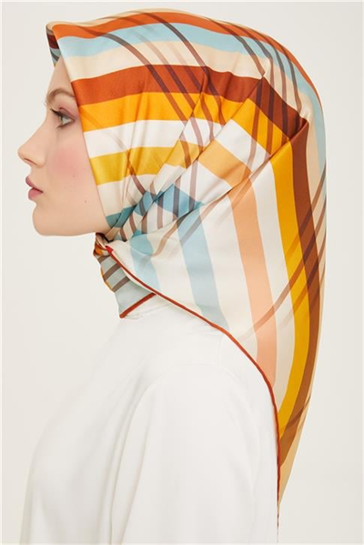Armine Soyut Desenli Twill İpek Eşarp 24Ya9107 50 32