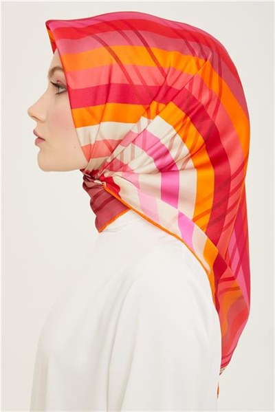 Armine Soyut Desenli Twill İpek Eşarp 24Ya9107 50 50