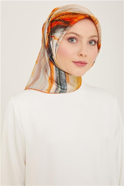 Armine Soyut Desenli Twill İpek Eşarp 24Ya9102 52 02