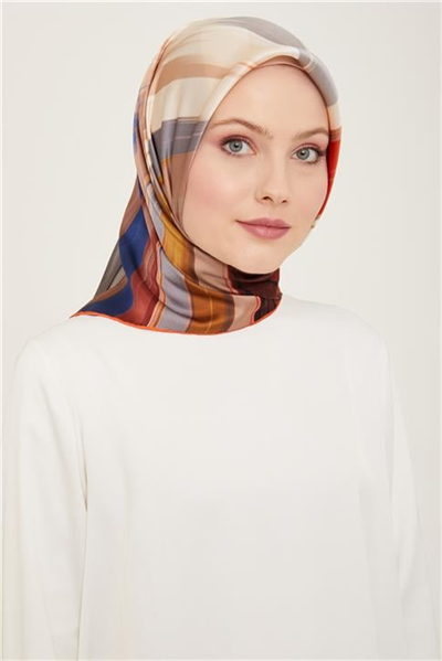 Armine Soyut Desenli Twill İpek Eşarp 24Ya9131 52 84