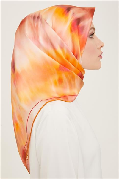 Armine Soyut Desenli Twill İpek Eşarp 24Ya9136 36 52