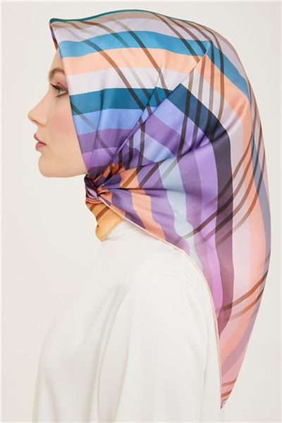 Armine Soyut Desenli Twill İpek Eşarp 24Ya9107 50 34