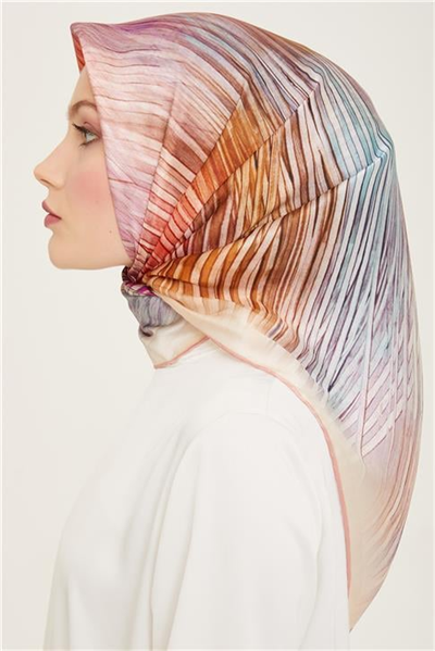 Armine Soyut Desenli Twill İpek Eşarp 24Ya9143 7 31