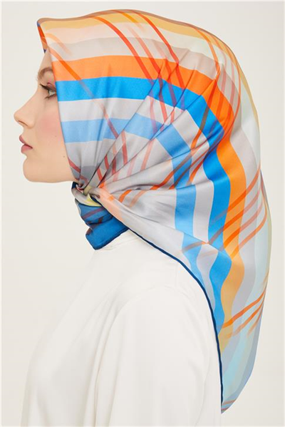 Armine Soyut Desenli Twill İpek Eşarp 24Ya9107 50 06