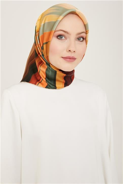 Armine Soyut Desenli Twill İpek Eşarp 24Ya9131 52 02