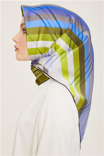 Armine Soyut Desenli Twill İpek Eşarp 24Ya9107 50 51