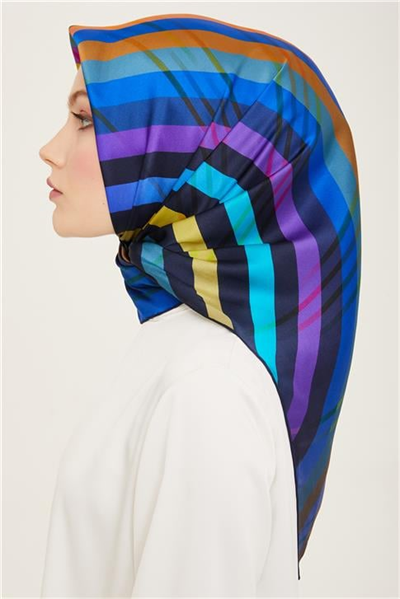 Armine Soyut Desenli Twill İpek Eşarp 24Ya9107 50 82