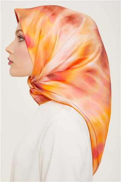 Armine Soyut Desenli Twill İpek Eşarp 24Ya9136 36 52