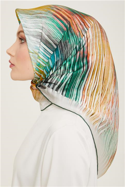 Armine Soyut Desenli Twill İpek Eşarp 24Ya9143 7 83
