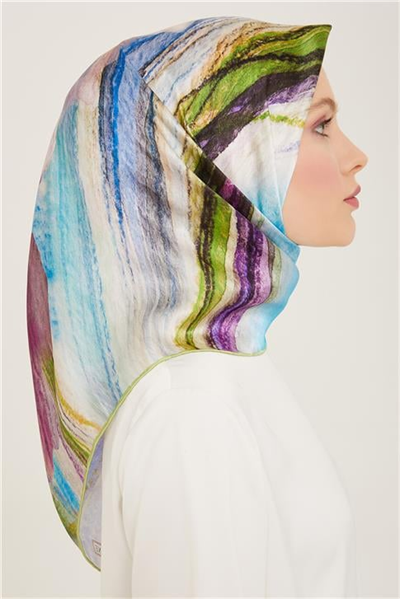 Armine Soyut Desenli Twill İpek Eşarp 24Ya9102 52 33