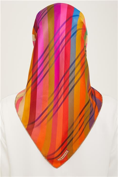 Armine Soyut Desenli Twill İpek Eşarp 24Ya9107 50 01