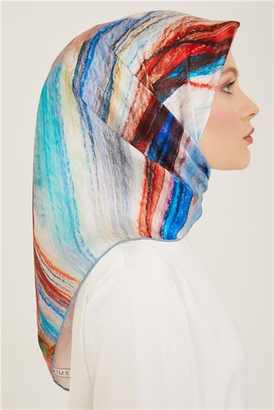 Armine Soyut Desenli Twill İpek Eşarp 24Ya9102 52 35