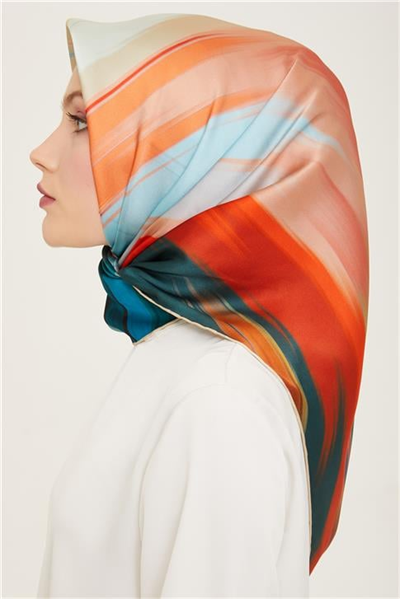Armine Soyut Desenli Twill İpek Eşarp 24Ya9131 52 33