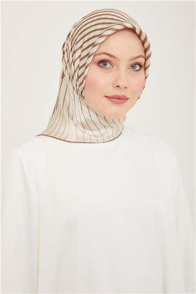 Armine Soyut Desenli Twill İpek Eşarp 24Ya9158 03