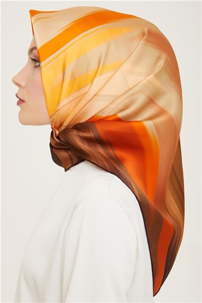 Armine Soyut Desenli Twill İpek Eşarp 24Ya9131 52 50