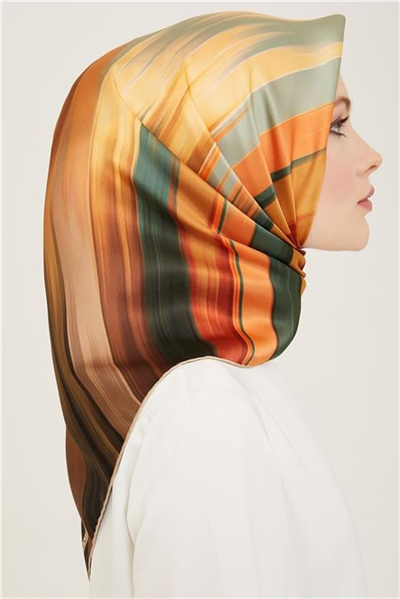 Armine Soyut Desenli Twill İpek Eşarp 24Ya9131 52 02