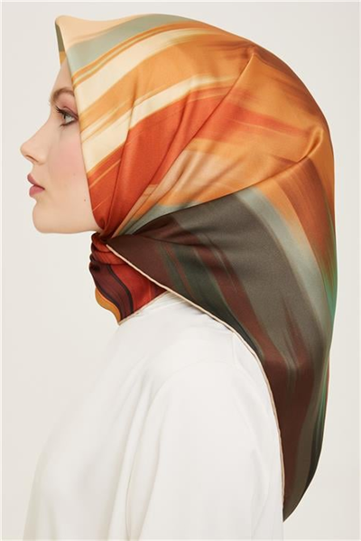 Armine Soyut Desenli Twill İpek Eşarp 24Ya9131 52 02