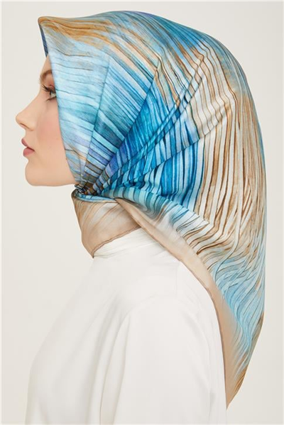 Armine Soyut Desenli Twill İpek Eşarp 24Ya9143 7 04