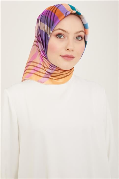 Armine Soyut Desenli Twill İpek Eşarp 24Ya9107 50 34