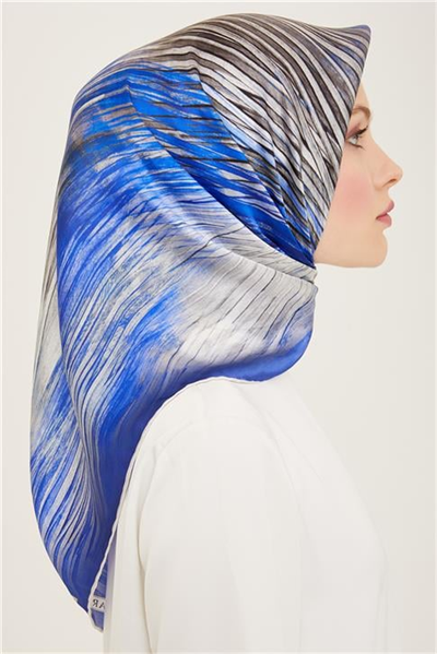 Armine Soyut Desenli Twill İpek Eşarp 24Ya9143 7 80