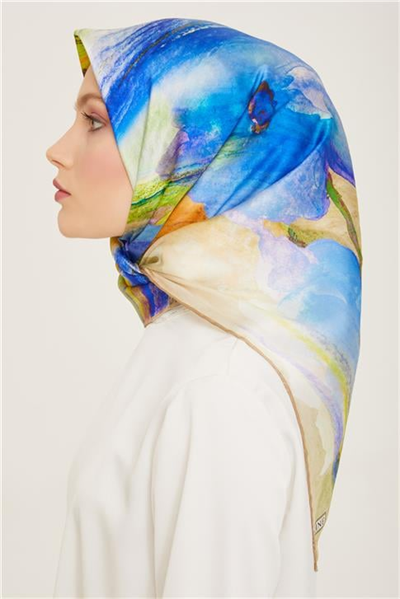 Armine Soyut Desenli Twill İpek Eşarp 24Ya9102 52 83