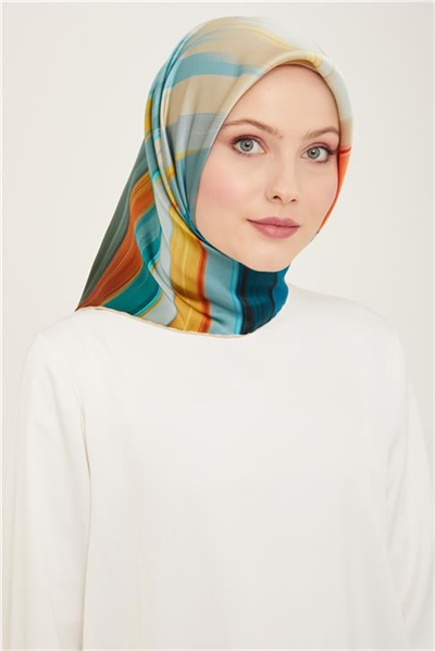 Armine Soyut Desenli Twill İpek Eşarp 24Ya9131 52 33