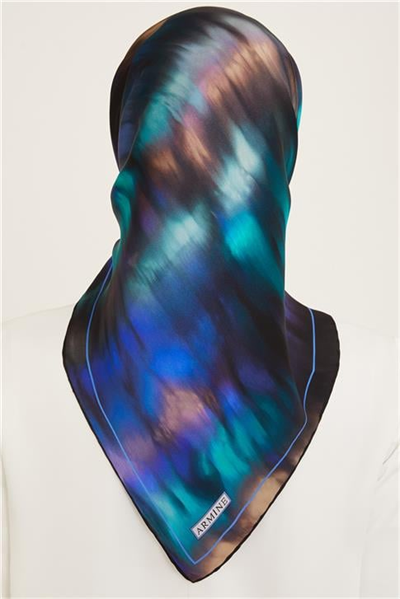 Armine Soyut Desenli Twill İpek Eşarp 24Ya9136 36 58