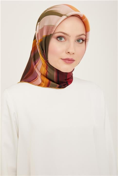 Armine Soyut Desenli Twill İpek Eşarp 24Ya9131 52 82