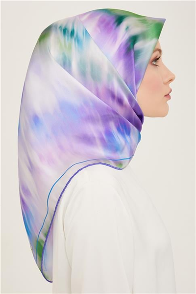 Armine Soyut Desenli Twill İpek Eşarp 24Ya9136 36 50