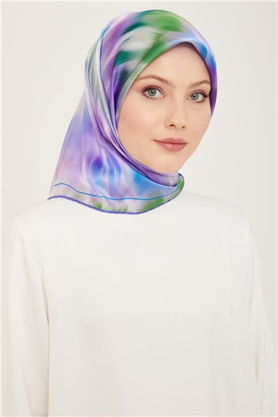 Armine Soyut Desenli Twill İpek Eşarp 24Ya9136 36 50