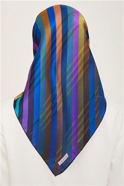 Armine Soyut Desenli Twill İpek Eşarp 24Ya9107 50 82