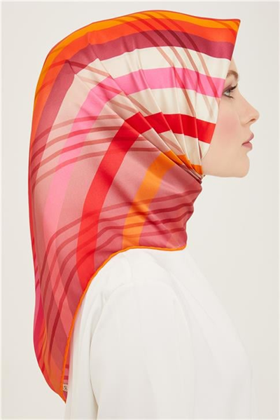 Armine Soyut Desenli Twill İpek Eşarp 24Ya9107 50 50
