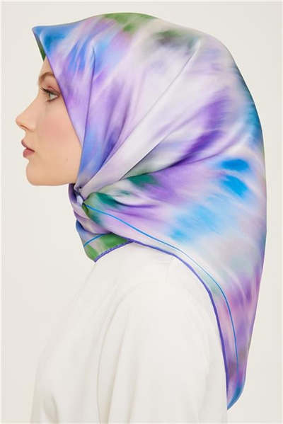 Armine Soyut Desenli Twill İpek Eşarp 24Ya9136 36 50
